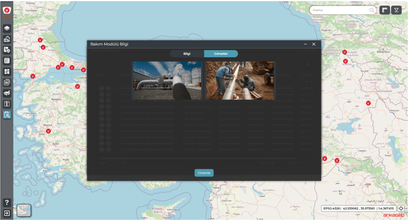 Map Based Oil and Natural Gas Asset Management System